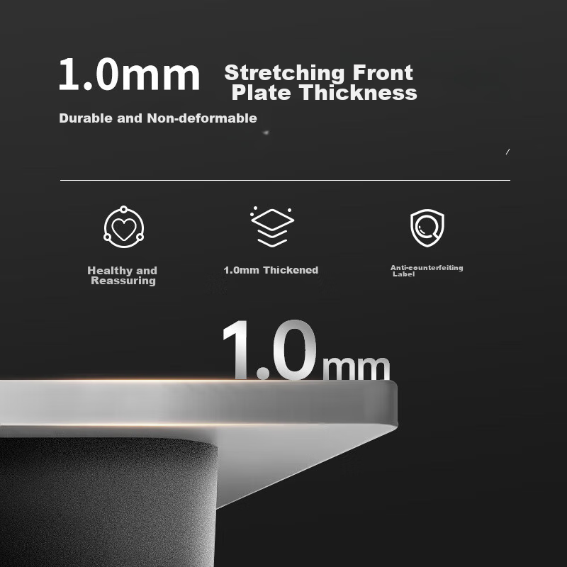 OULIN Large Single Bowl Sink, Kitchen Basin, Vegetable Washing Sink, Integrated Basin, 0 Coating, 304 Stainless Steel Single Bowl 616B