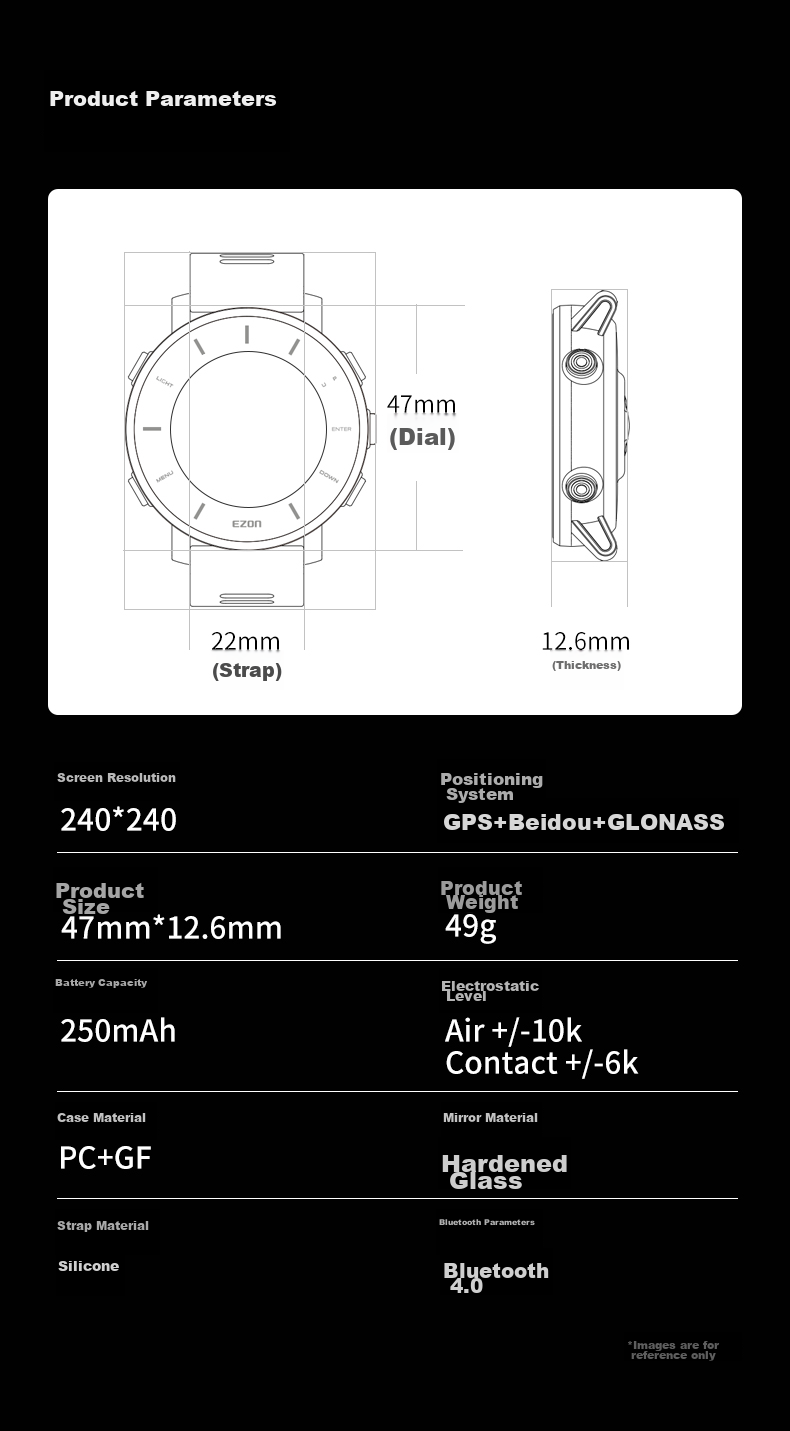 EZON Outdoor Running Watch, Dynamic Heart Rate Monitor, Speedometer, Professional Marathon Sports Watch T935 18