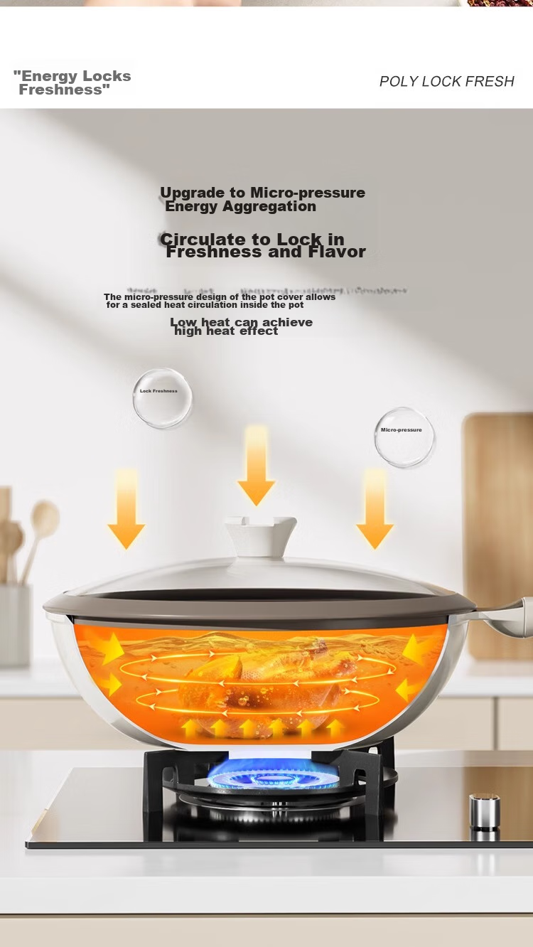 REDCHEF Titanium Ceramic Wok Non-Stick Pan for Home Cooking, Lightweight Titanium Pan 30cm Compatible with Induction And Gas Stoves 19