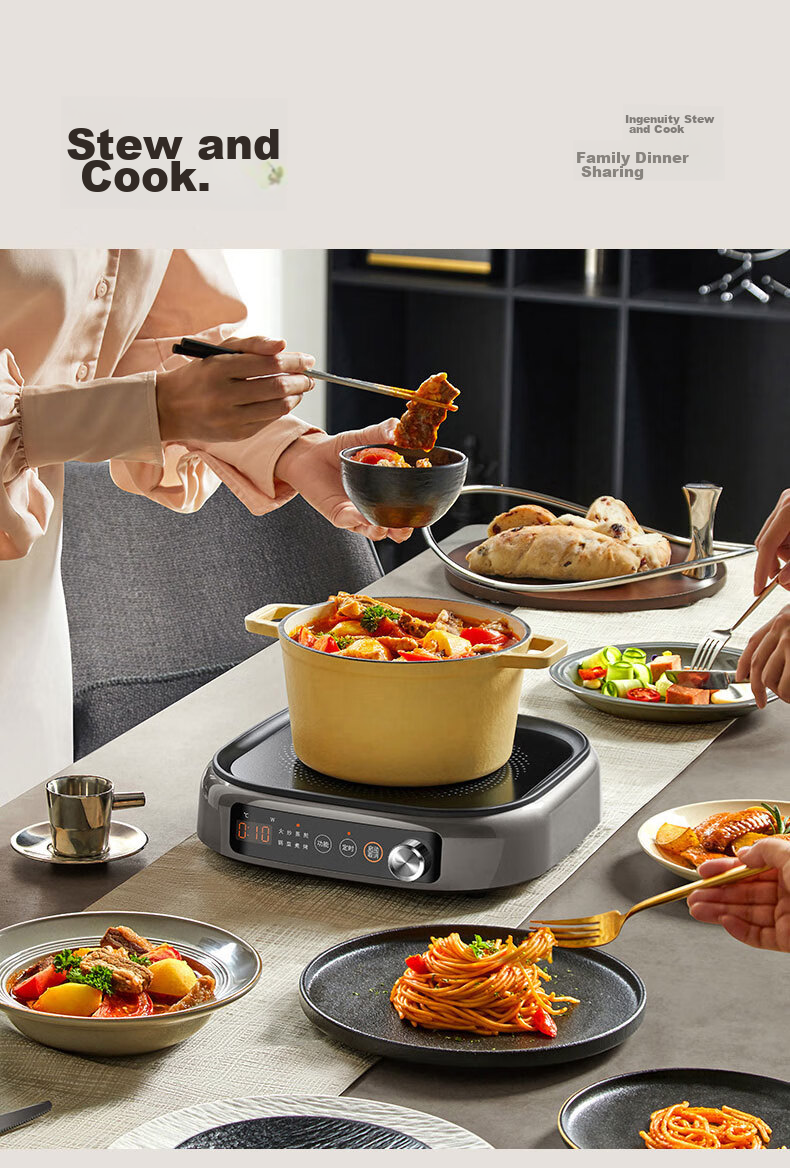Joyoung Electric Hot Pot, IH Instant Heating, Specialized for Hot Pot, Induction Cooker, Electromagnetic Heating, 2200W, Multifunctional Pot, 6L, Separate Electric Cooking Pot, Dual-Sided Pot, HG60-G855 13