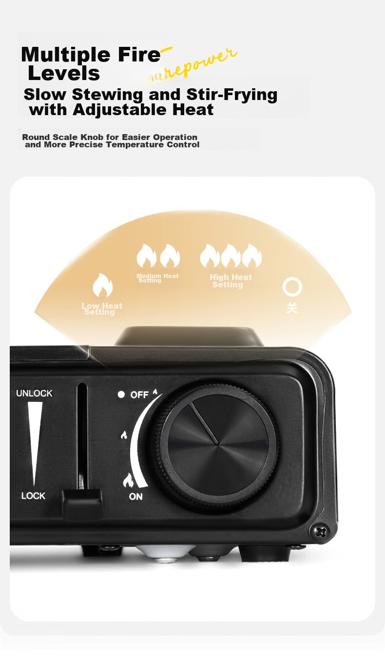 Black Dog Seven-Star High Flame Explosion-Proof Seven-Core Seven-Burner Gas Stove with Storage Box 6