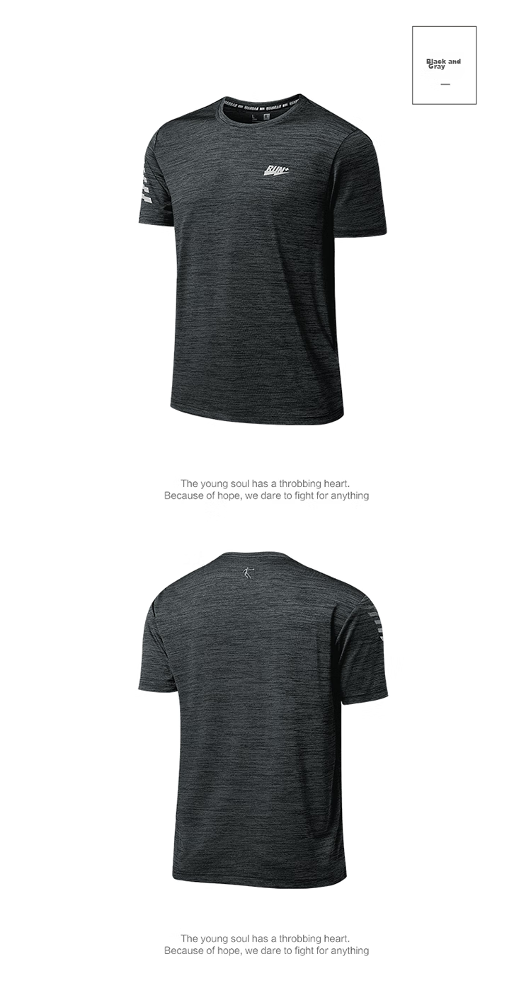 Jordan Men's Short Sleeve T-Shirt Thin Quick-Dry Sports Round Neck Ice Silk Casual Running Fitness Top 30