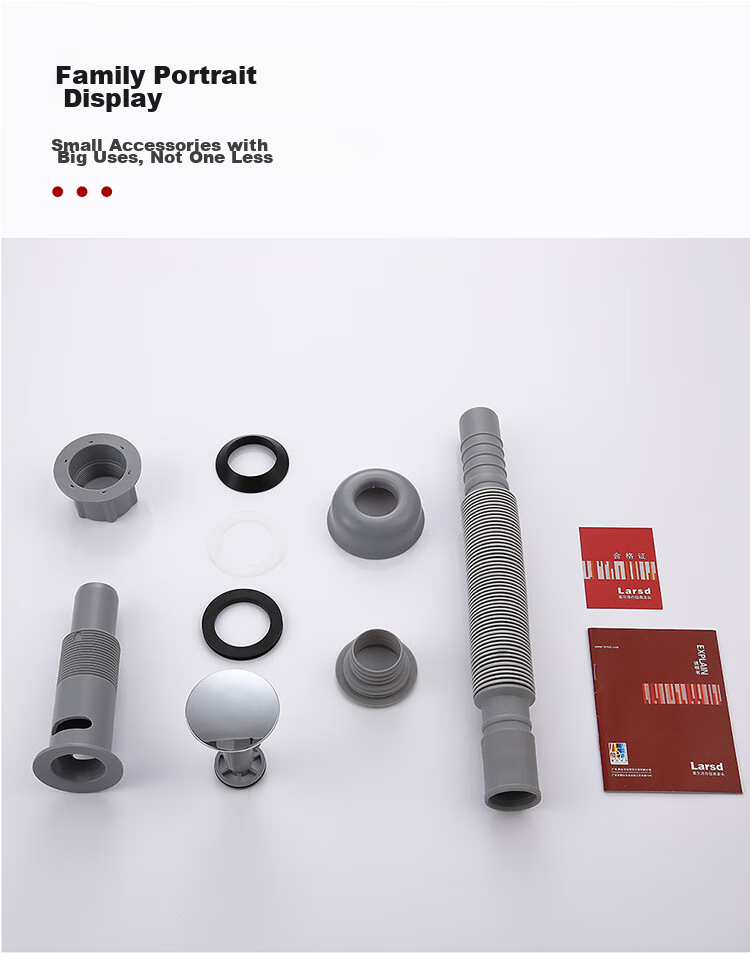 Larsd Basin Drain Kit, Anti-Odor Drain Pipe, Washbasin And Sink Drain with Overflow Hole T3276 13