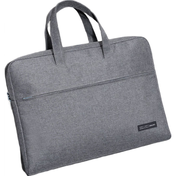Deli Briefcase, Widened Three-Dimensional Office Handbag/conference Bag/business Bag/document Bag/briefcase with Zipper for Men, Gray