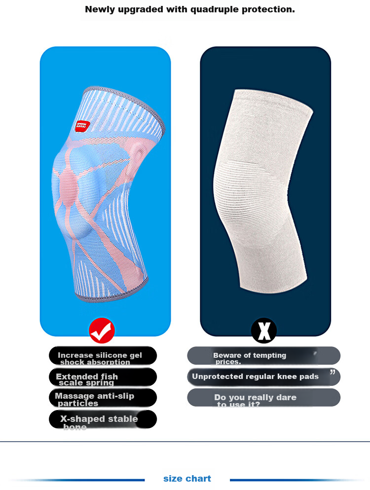 GINGPAI SPORT Women's Sports Knee Brace for Running, Joint Protection, Warmth, Basketball, Jump Rope, Meniscus Protection, Professional Knee Support, Pink, Size L 5