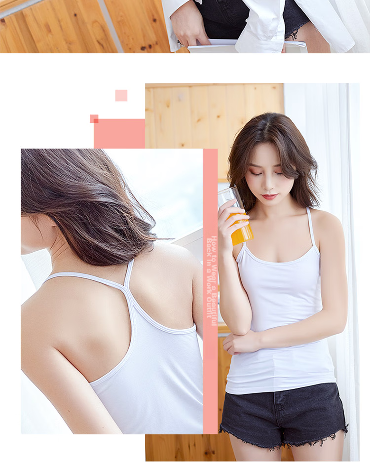 LangSha Women's Tank Top, Elastic Sleeveless Sports Undershirt Camisole, Gray, 1 Piece, One Size Fits All 10