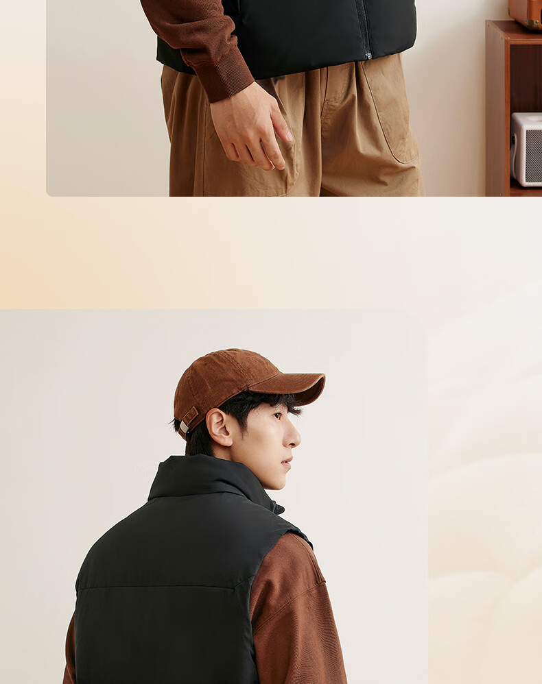 361° Men's Down Vest Autumn Winter New Waterproof Warm Sports Casual Running Stand Collar Jacket 652544401-4 29