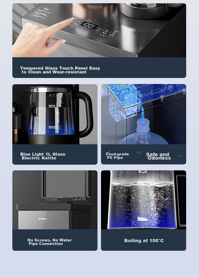 TRULIVA Tea Bar Machine Water Dispenser Home Multi-Functional Office Upright Bottom-Loading Water Bottle Fully Automatic Tea Bar Cabinet Integrated High-End Living Room Cooling And Heating Dual-Purpose 2025 New Model 4