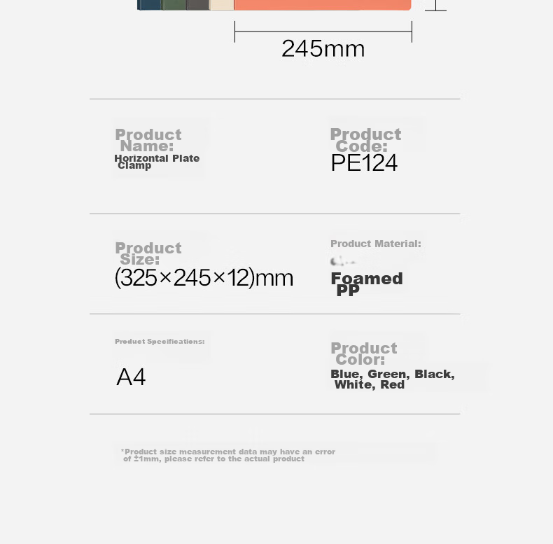 Deli A4 Landscape Folding Clipboard File Folder Writing Board Poetry Recitation Contract Clipboard Exam Paper Document Tender Storage Folder PE124 Gree 13