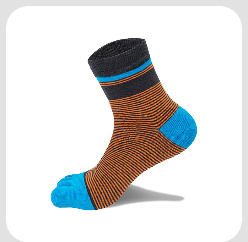 TFO Competition-Grade Five-Toe Outdoor Socks, Non-Slip Wear-Resistant Hiking And Mountaineering Socks Sports Socks 2202418 Men's Bright Blue 12