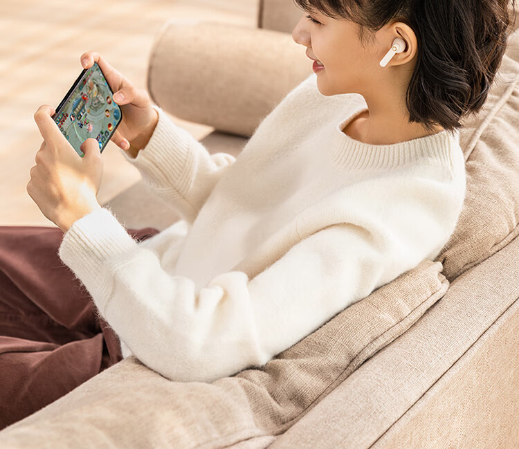 Manbuzhehuazai TO-U3 Plus True Wireless Bluetooth Earphones, Semi In-Ear Headphones, Compatible with Apple Huawei Xiaomi, Bluetooth 5.3, Ivory Pink 5