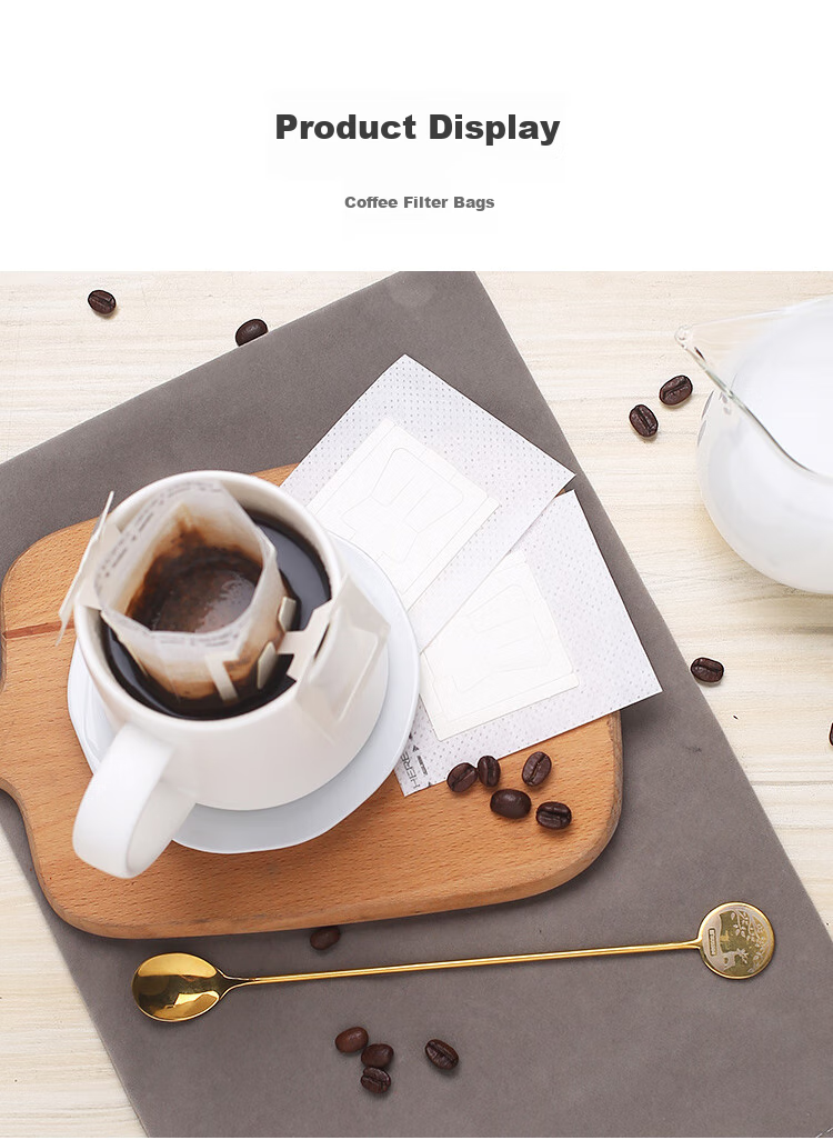 BJ Hanging Ear Coffee Filter Paper, Portable Drip-Style Pour-Over Filter Cup, Filter Paper Bag, Coffee Powder Filter Bag 7