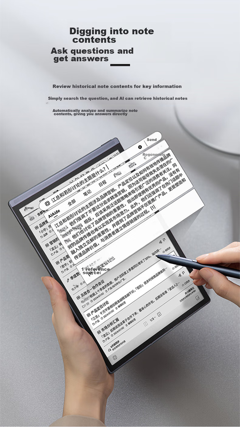 IFLYTEK Smart Office Notebook Air 2 Pro, Starlight Gold-Ink Blue, 8.2-Inch E-Reader with E-Ink Screen, Tablet Computer, E-Paper Notebook, Voice-To Functio 8