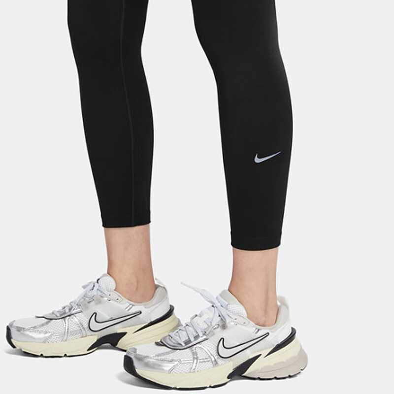 NIKE Women's Fitness Leggings, Spring And Autumn Tight Yoga Pants, Stretchy And Form-Fitting, FN3233-010, Black, Size S 7