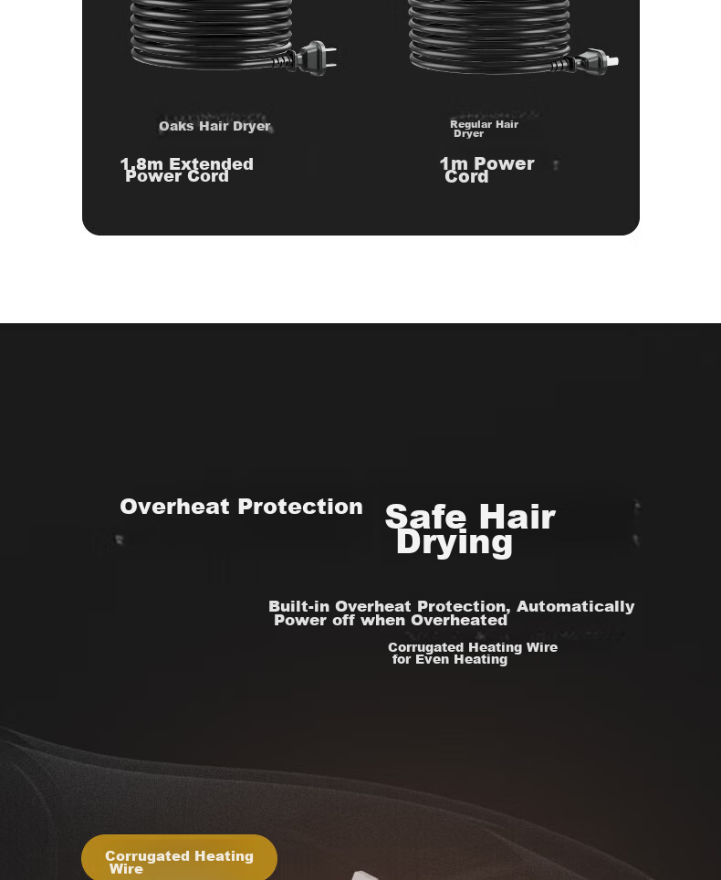 AUX Hair Dryer, High-Speed 2400W for Home Use, Salon-Grade, Constant Temperature, Hair Protection, Hot And Cold Air, Professional-Grade Blow Dryer for Barbershops, Powerful Airflow, Birthday Gift 13