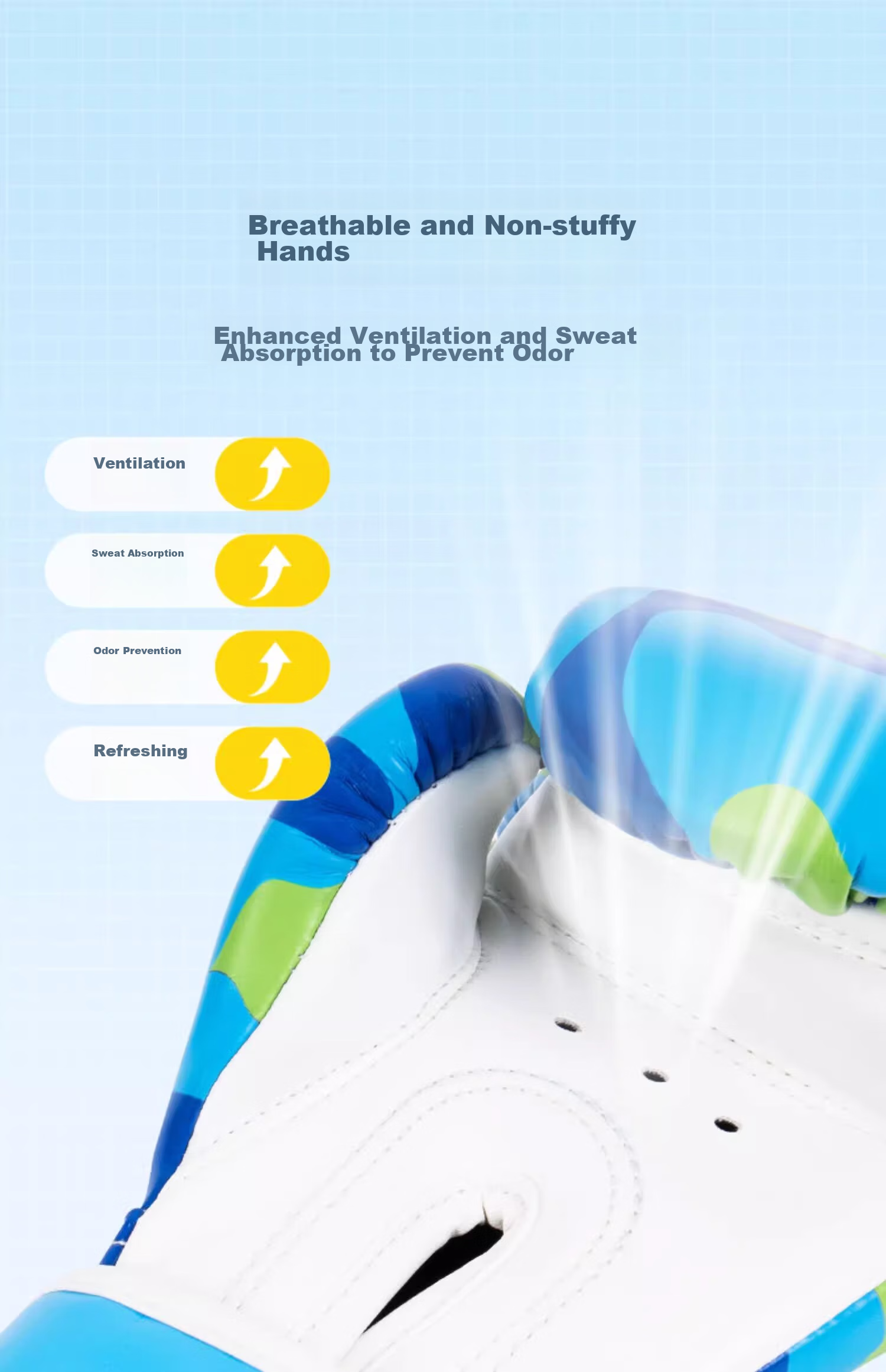 Li-Ning Children's Boxing Gloves, Boxing Training Equipment, Youth Sanda Competition Exercise, Boys And Girls Taekwondo, Blue 11
