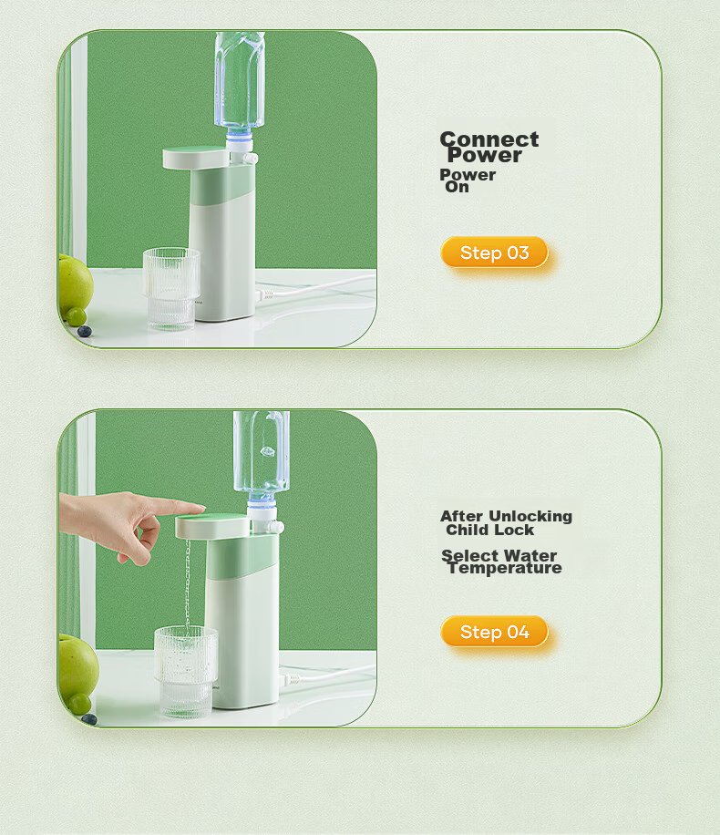 Zhuolang Portable Instant Hot Water Dispenser for Home Use, Compact Desktop Mini Milk Frother And Water Dispenser, Portable Electric Kettle for Travel And Business Trips 12