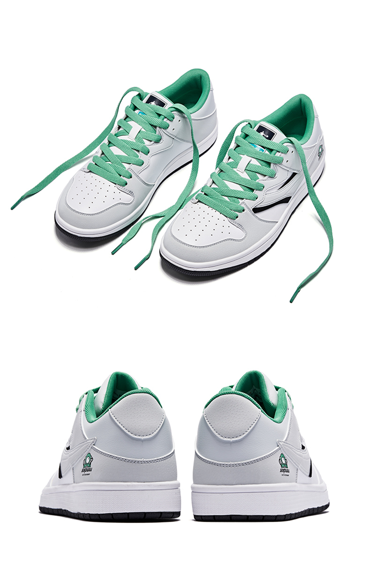 QIAODAN Men's Skateboard Shoes, Summer Low-Top Panda Trendy Versatile Non-Slip Casual Sneakers 27