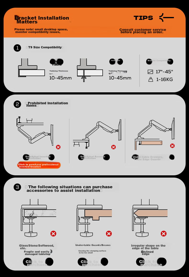 Songneng Monitor Stand, Computer Stand, Display Screen Stand, Monitor Riser, Mechanical Arm, Monitor Stand Arm, VESA Bracket with 20KG Load Capacity, T10-1W 11