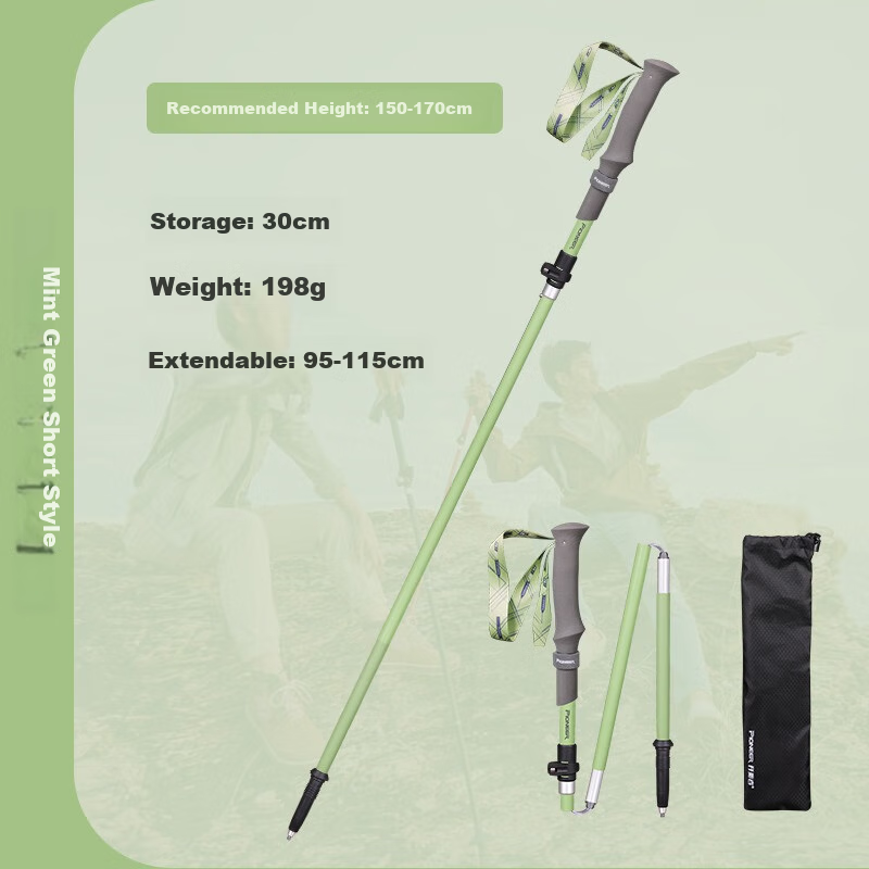 Pioneer Tianlangxing 9 Series Trekking Pole, Carbon Fiber And Aluminum Alloy Folding Model, Extendable Outdoor Walking Stick for Elderly, Qingsha 7