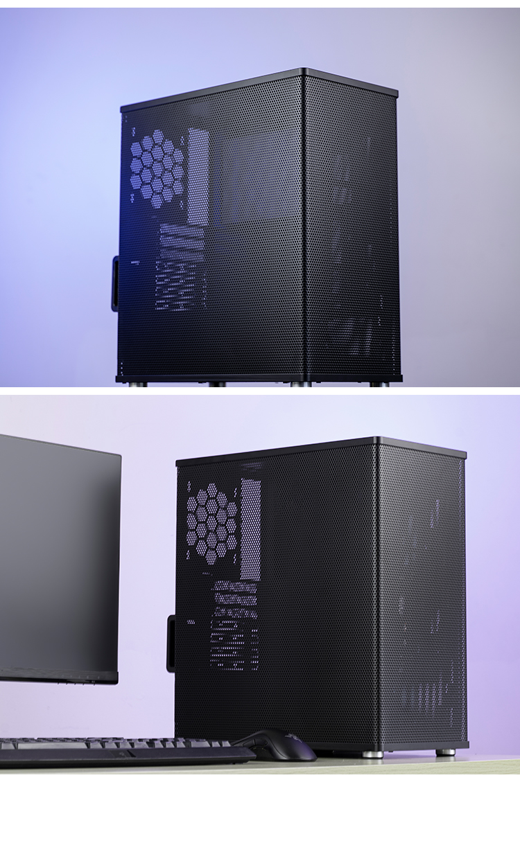 JONSBO C6 White MATX Case (Four MESH Panels / 3 Fan Positions / Front Type-C / ATX Power Supply / ≤75mm Radiator / 200-255mm Graphics Card) 24