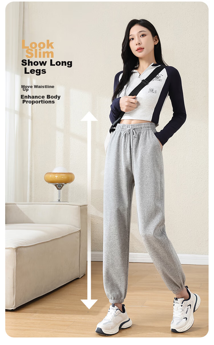 FitonTon Women's Sweatpants, Spring/summer 2026, Loose-Fitting Joggers for Outdoor Wear, Slimming And Versatile Harem Pants, Casual Trousers for Ladies 4