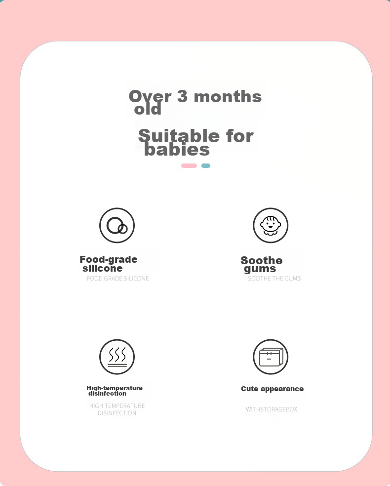 COOKSS Baby Teething Stick Soothing Teether Infant Hand-Biting Prevention Toy for 6-18 Months Chewable Rabbit 2