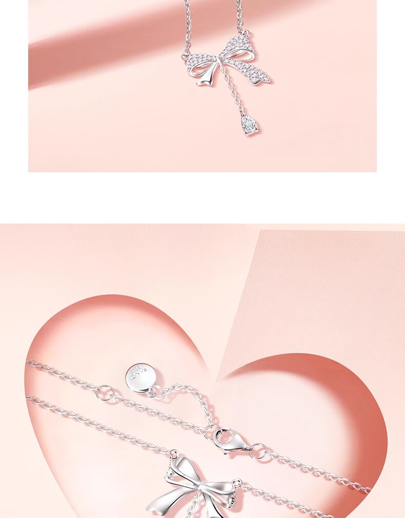Fanci Elegant Bow Necklace for Women with Tassels, Choker Chain, Luxurious Feel, Birthday Gift for Girls 5