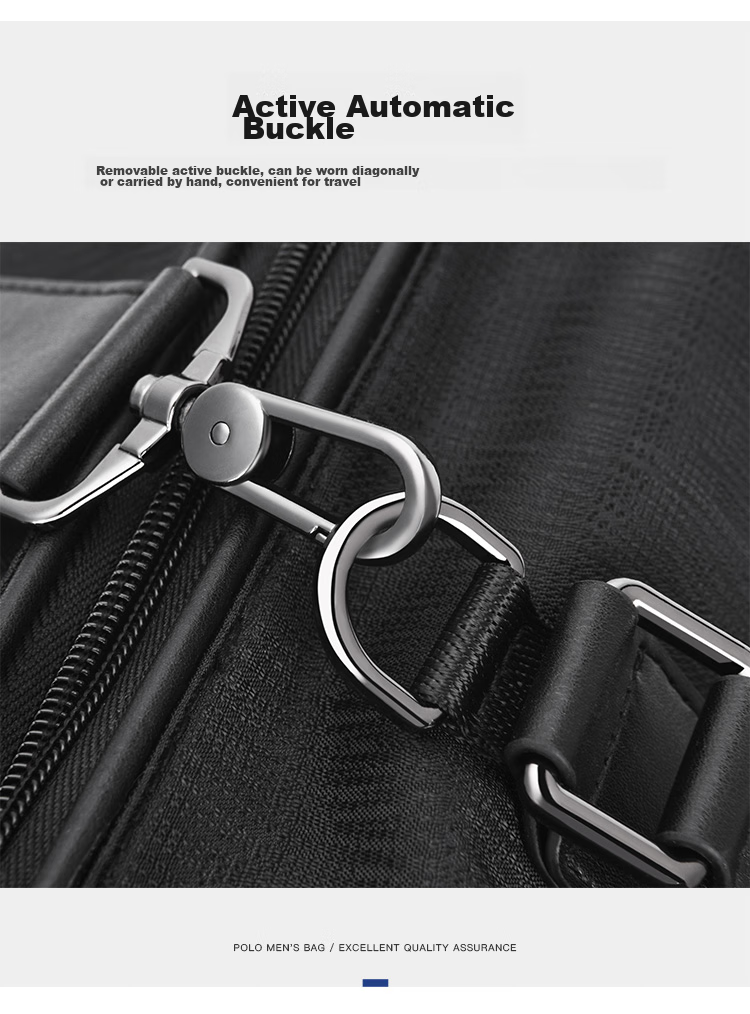 POLO Travel Bag for Men, Large Capacity Luggage Bag, Business Trip Handbag, Business Travel Bag, Gym Bag 6