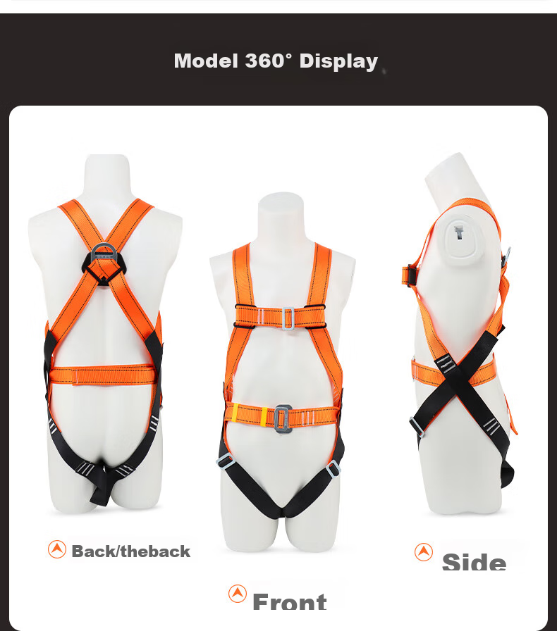 Locroyon Five-Point Safety Harness, High-Altitude Work Safety Rope, Full-Body Fall Protection National Standard, Single Large Hook 1.8 Meters [Beijing Warehouse Fast Delivery] 5