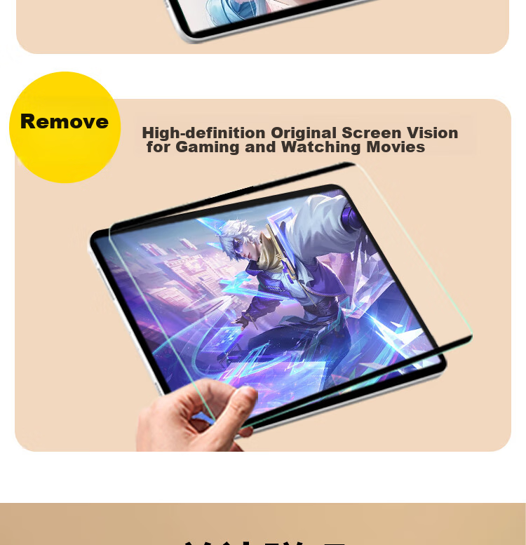 ESCASE IPad Air 5/4/pro Magnetic Paper-Like Film, Removable, Compatible with 2022/2021/2020/2018 Models, Full Screen Protection for 11/10.9-Inch Tablets, Writing And Drawing Kent Film 5