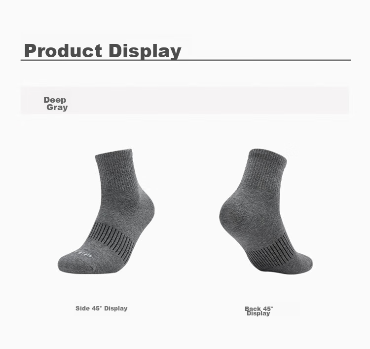 XTEP Men's Socks, Dry And Skin-Friendly Athletic Socks, Five-Pair Pack, Mixed Colors And Solid Colors, Moisture-Wicking, Breathable for Summer And Autum 19