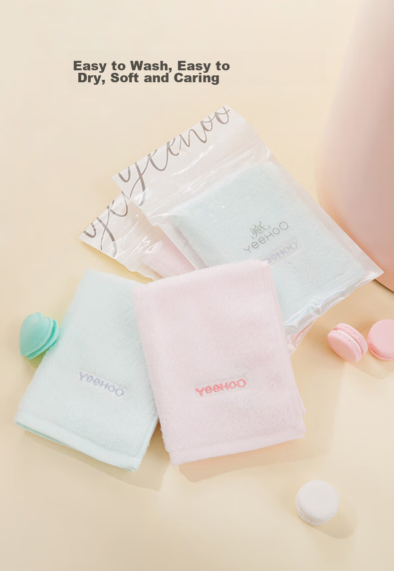 YEEHOO Small Square Face Towel, Drool Bib, Baby Gauze Towel, 30*30cm, 1 Piece, Random Patter 1