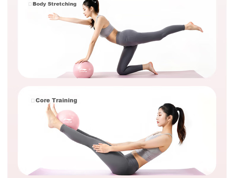 Li-Ning Yoga Ball, Pelvic Floor Exercise Ball for Pregnant Women And Adults, Baby Pilates Ball, Shaping And Buttocks Lifting Fitness Ball, Thickened Anti-Burst Elastic Ball 7