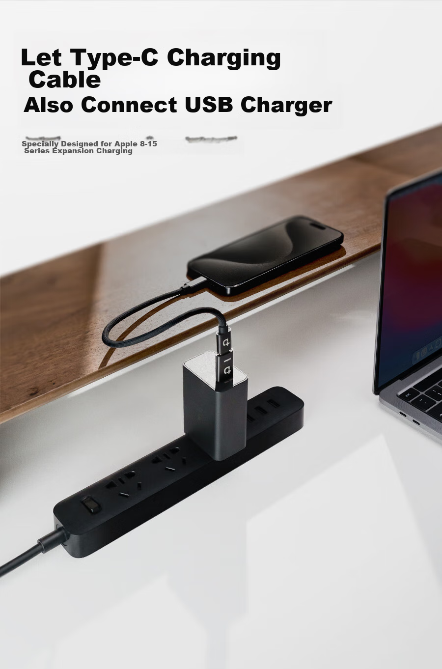 DOCKCASE USB to Type-C High-Speed Adapter, 10Gbps Android OTG14 Converter, Compatible with Headphones, Charging Cables, Smartphones, Laptops And Desktop Computers 4