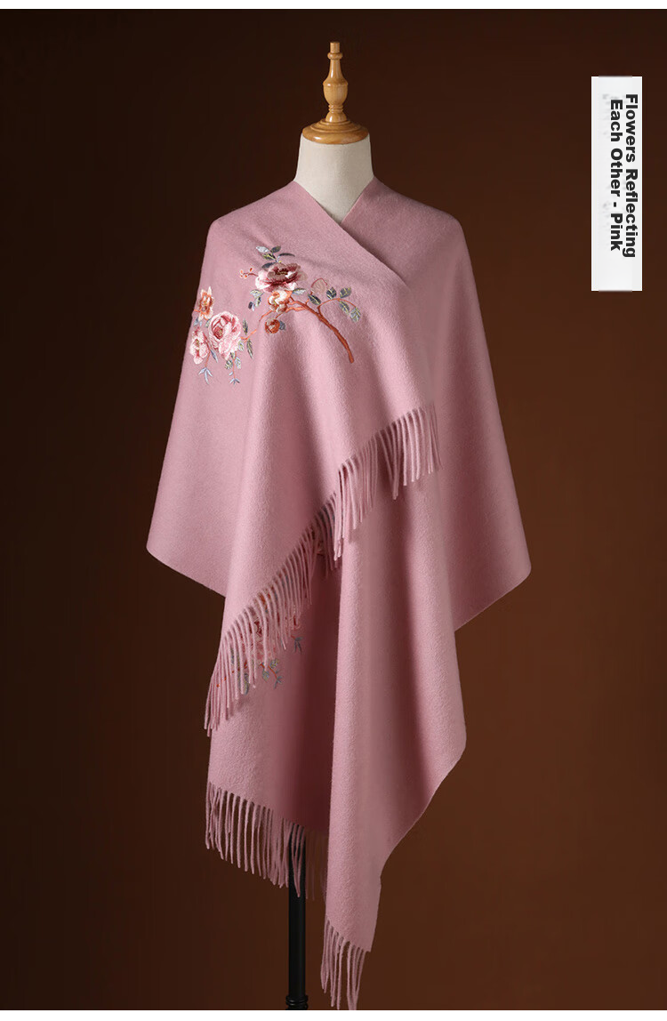 Hangsifu Pure Wool Scarf, Large Size Wrap Shawl, Practical Birthday Gift for Elders And Mothers, Mid-Autumn Festival Gift Box Set 27