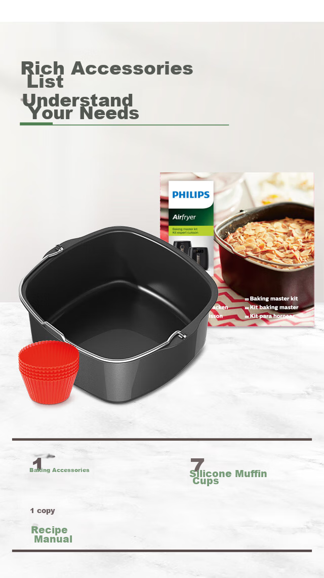 PHILIPS Air Fryer Baking Master Set, Multifunctional Baking Basket HD9925/01 8