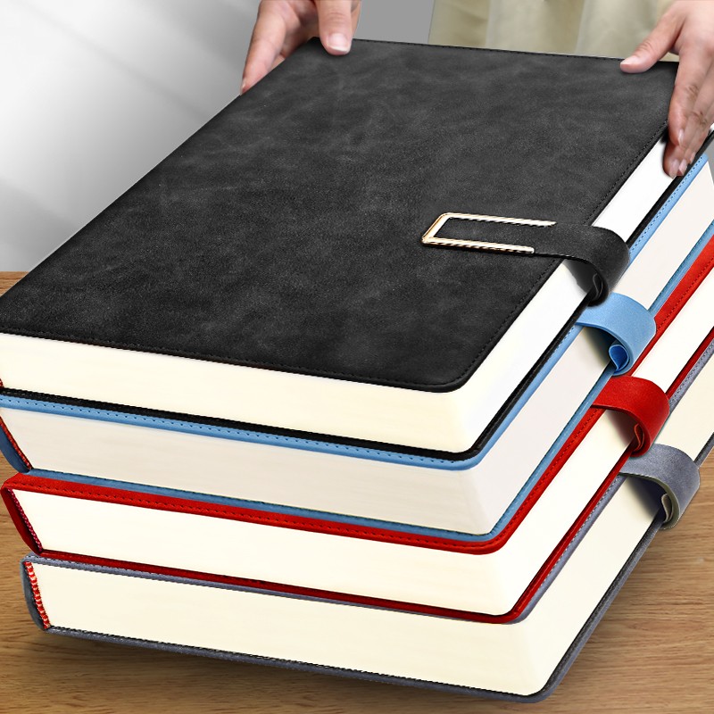 Faramon A4 Large Notebook, Extra Thick, Simple Design, for College Students And Postgraduate Exam Preparation, Large Size Journal, Office Stationery, Meeting Record Book, Customizable Logo