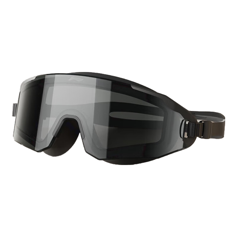 Li-Ning Myopia Swimming Goggles for Men And Women, High Definition Anti-Fog Large Frame Swim Goggles, Adult Swimming Cap Set, 36-808 Black Myopia 150 Degrees