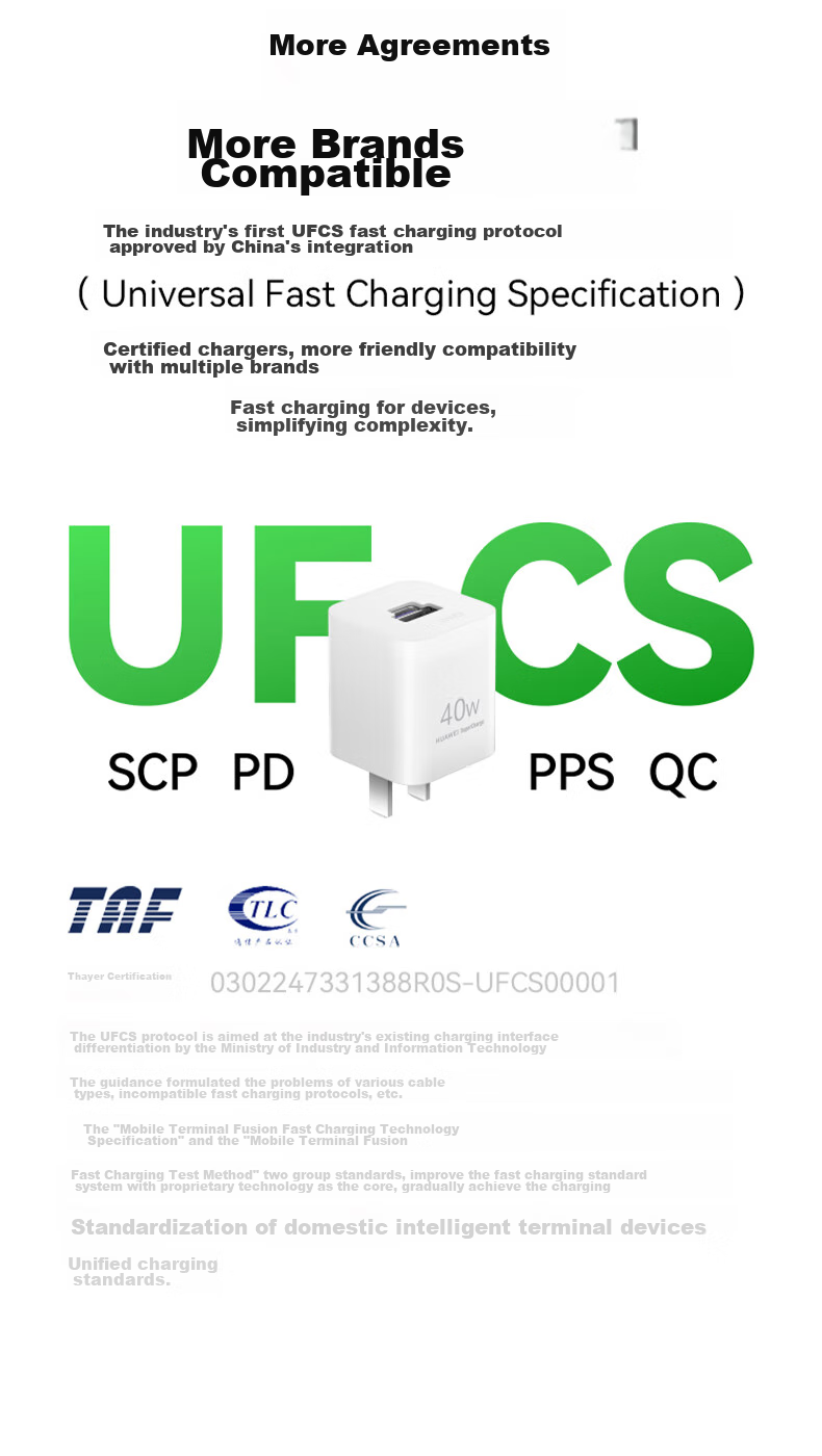 HUAWEI Ice Sugar All-Purpose Gallium Nitride Phone Charger (Max 40W), 3C Certified, HUAWEI Original Charger, Compatible with HUAWEI Phones Mate60 5