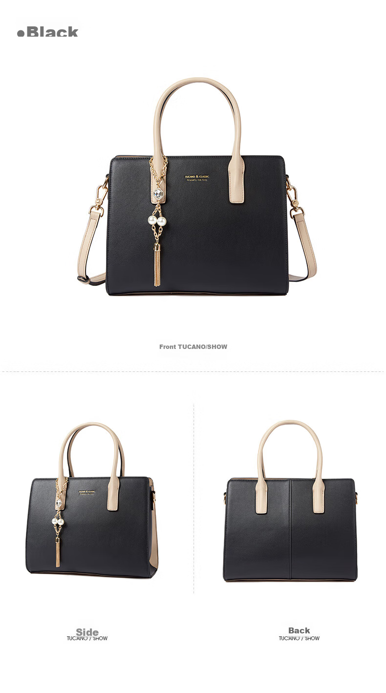 TUCANO Women's Handbag, 2026 New Cowhide Leather Tote Bag, Light Luxury Kelly Bag, Ladies' Shoulder Crossbody Bag, Birthday And 520 Gift 20