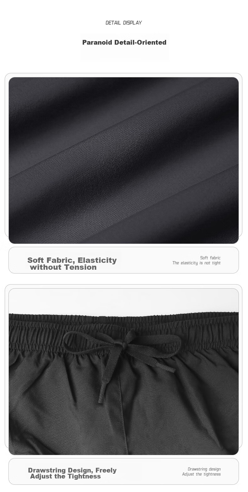 LI-NING Swimming Trunks, Double-Layer Anti-Embarrassment, Knee-Length Swim Shorts, 607/3961 Basic Knee-Length Black, XXXL 8