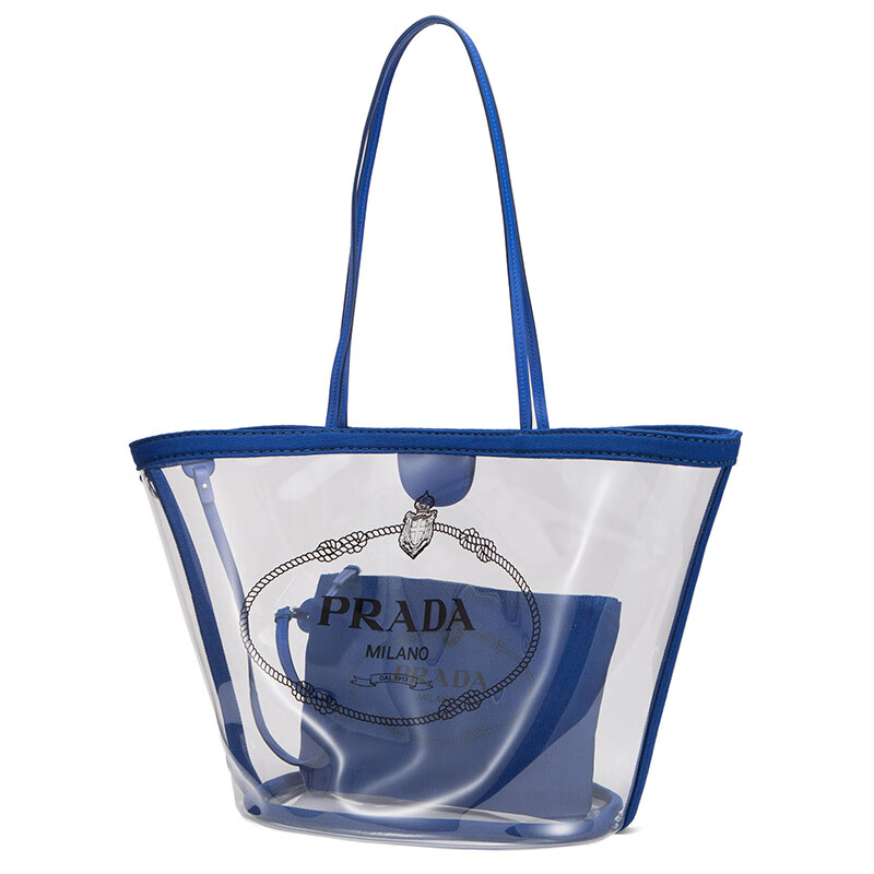 普拉达 prada 女士蓝色透明手提包 1bg166 2by5 f0215 v moo