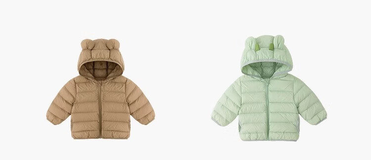 Dudujia Baby down Jacket, New Year Lightweight Children's White Duck Down, Warm Boys' Hooded Coat, Spring Festival Clothing, Green, Size 130 20