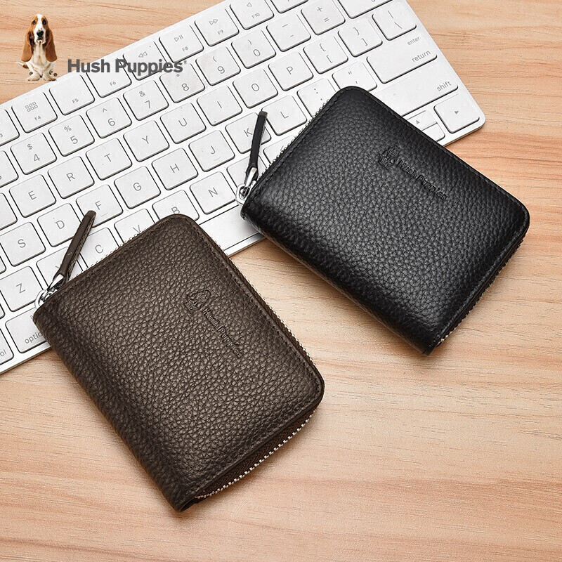 Hush Puppies Card Holder for Men, Large Capacity Multi-Card Slots ID Holder, Birthday Gift for Boyfriend, Practical Present