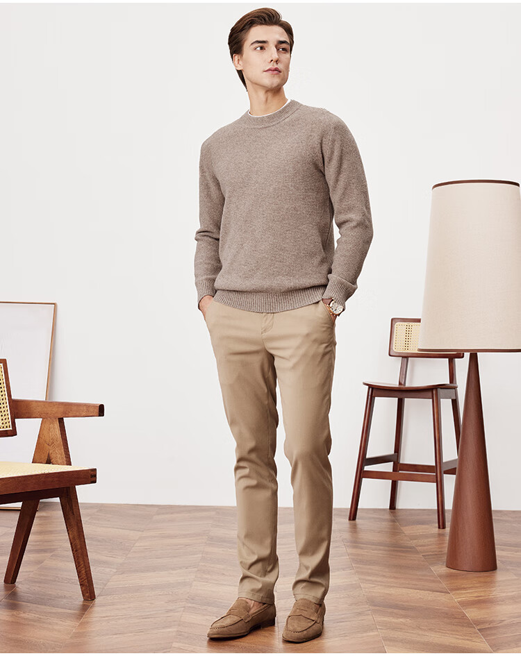 FIRS Australian Pure Wool Men's Heavyweight Thick Autumn Winter Soft Comfortable Casual Sweater 5