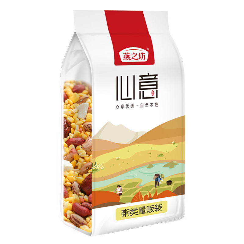 燕之坊玉米芸豆大碴粥2斤腊八粥花生仁红扁豆燕麦灰枣山药粥