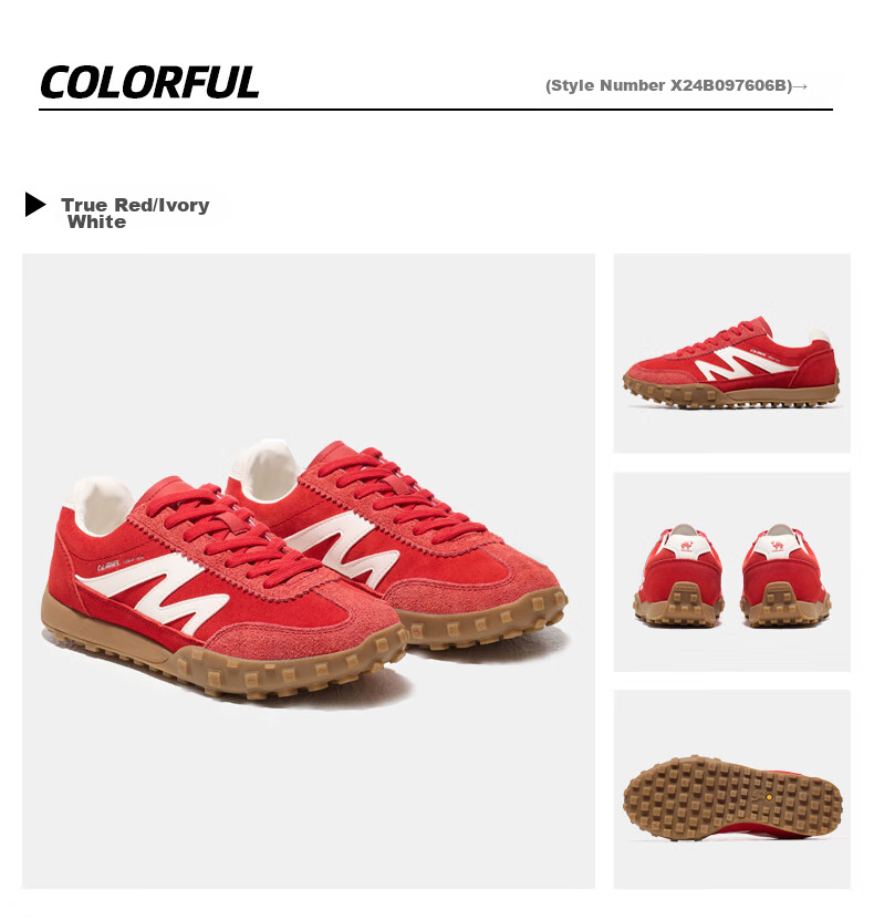 CAMEL Women's Thin-Soled Shoes, Retro Casual Sports Training Shoes X24B09L7606, Ivory White/black, Size 35 46