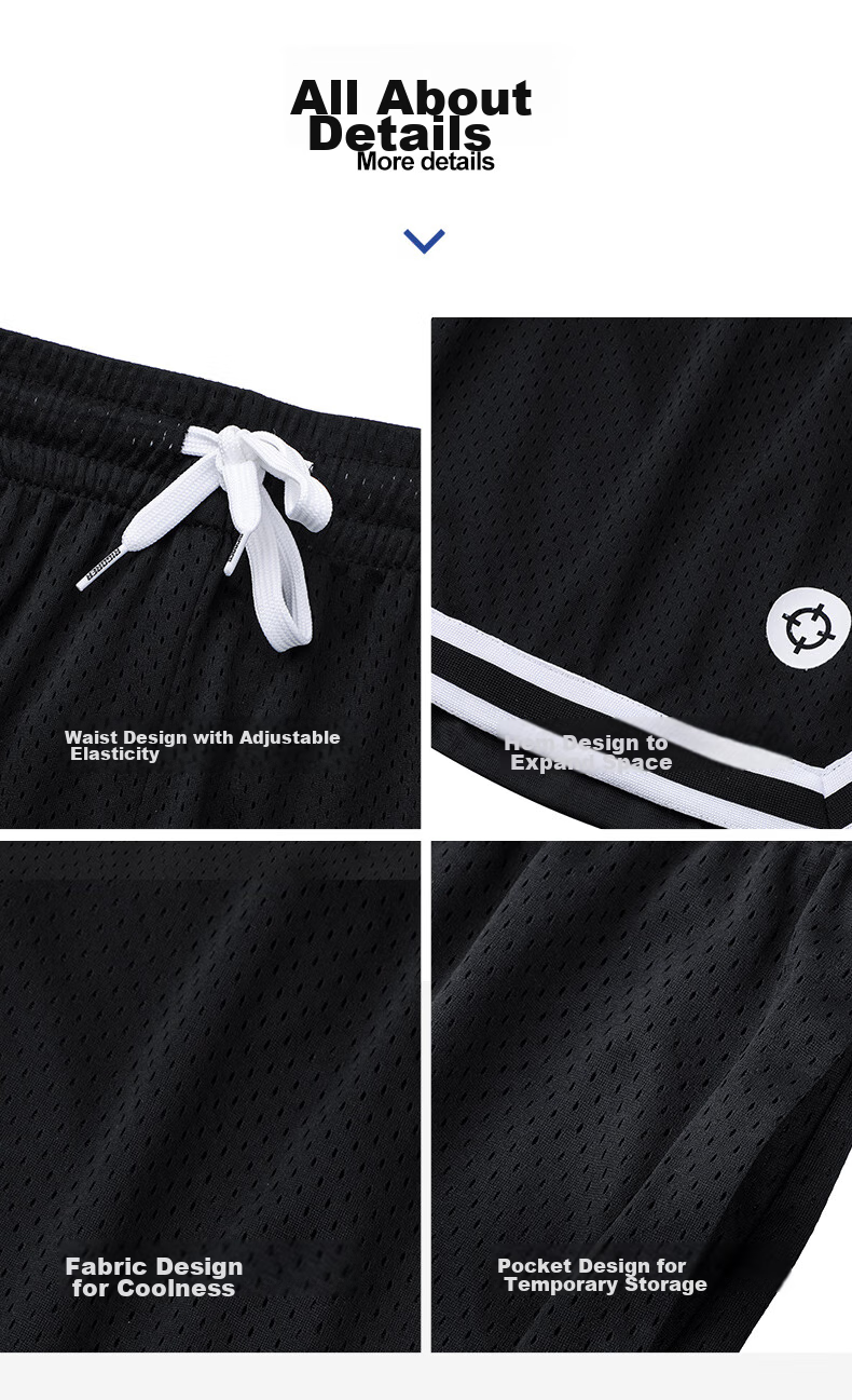 RIGORER Sports Shorts for Men And Women, Summer American-Style Training Fitness Thin Street Running Casual Knee-Length Shorts 10