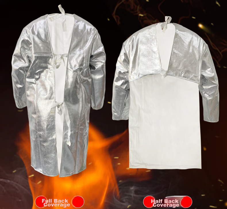 Shengfang High-Temperature Resistant Workwear, Fireproof And Heat-Resistant Apron, Aramid Reverse-Wear Coat, Insulating Flame-Retardant Protective Half-Body Suit 4